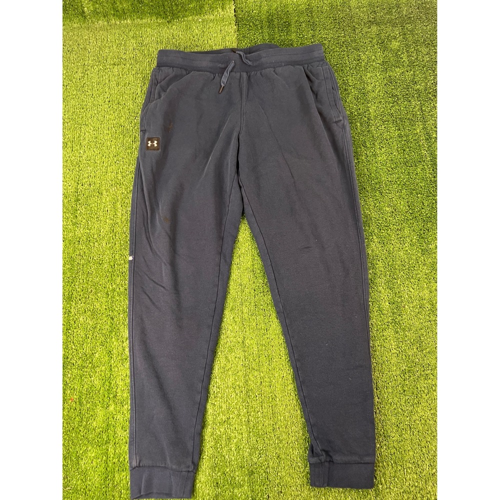 Under Armour Mens XL Navy Blue Fleece Jogger Sweatpants Activewear